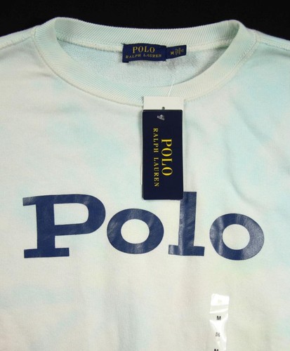 Polo Ralph Lauren Womens Sweatshirt M Relaxed Fit Terry Tie Dye White + $120 NEW - Picture 3 of 6