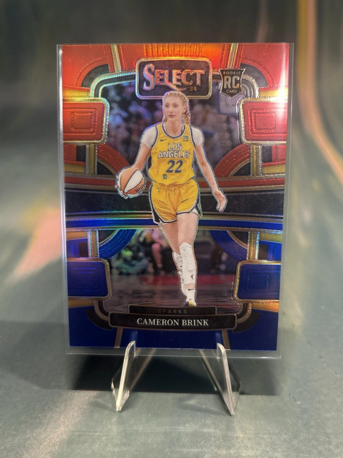 2024 Panini Select WNBA - Concourse Cameron Brink #56 Red & Blue Prizm /399 (RC)