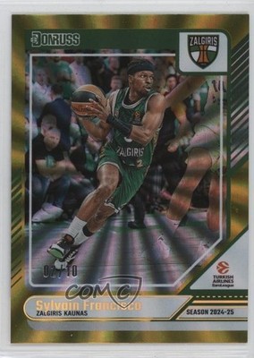 2024-25 Panini Donruss EuroLeague Gold Laser 2/10 Sylvain Francisco #25 14mf