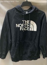 The North Face Womens Black Drawstring Long Sleeve Pullover Hoodie Size Large