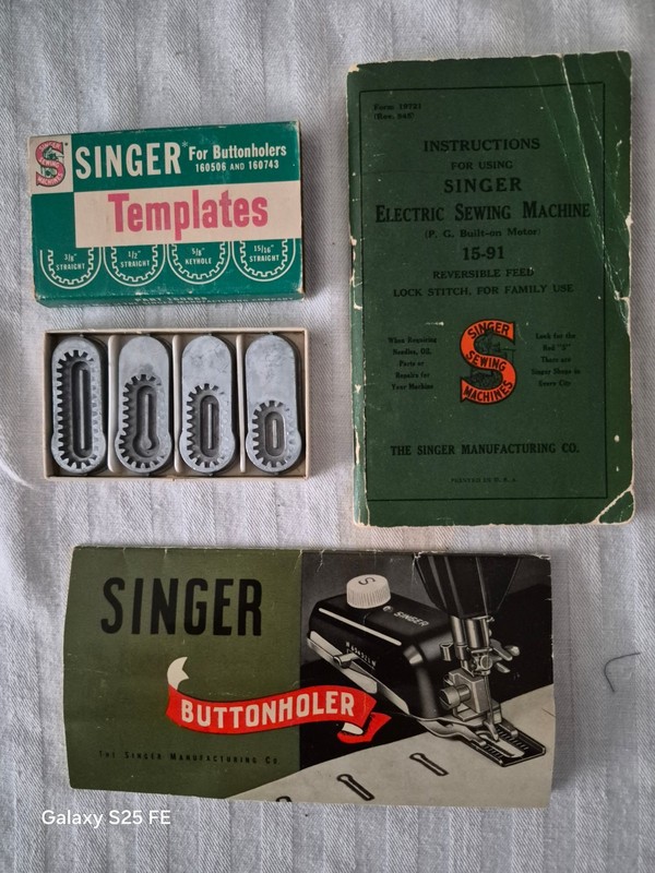 Vintage Singer Templates - Buttonholer Instruction Booklet - 1941 Booklet