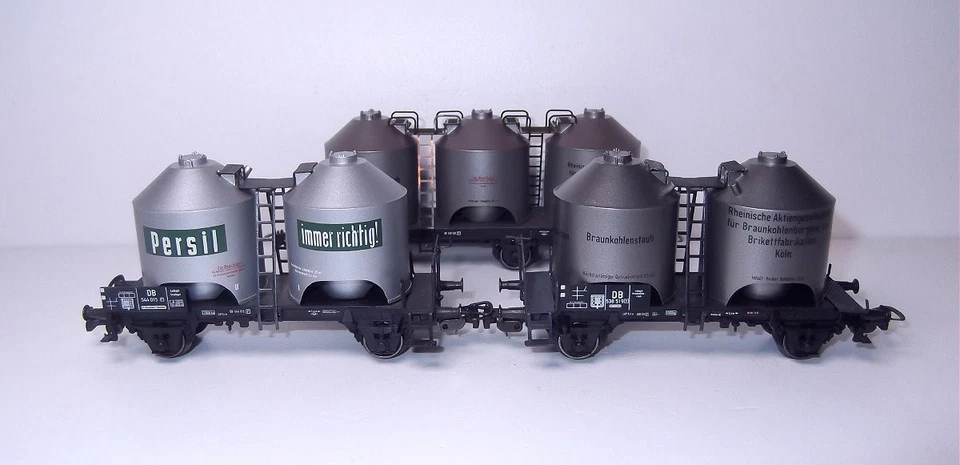 Trix 21217, 23992, 46581 – Three Dust Silo Cars DB Epoch 3, Never Used - Image 3 of 4