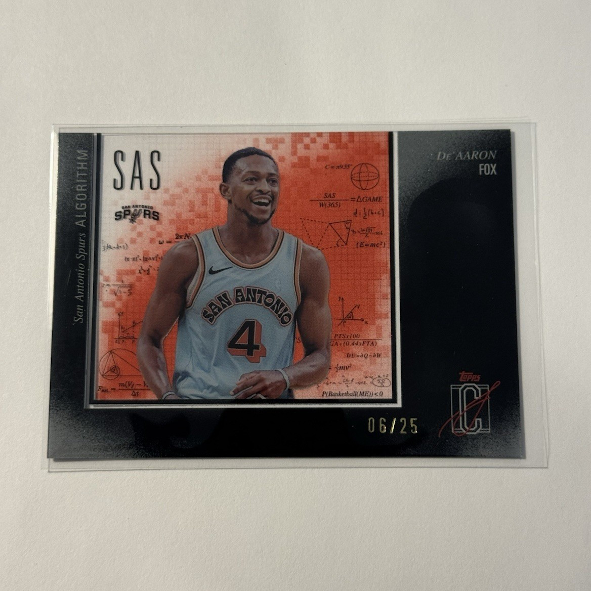 Topps 2025-26 Signature Class Algorithm De'Aaron Fox Spurs Red /25 #AL-17