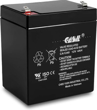 Casil CA 1240 12V 4Ah Rechargeable Sealed Lead Acid Battery for Alarm Systems