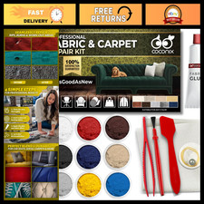 Carpet Fabric Repair Kit For Upholstery Car Seats Burns Holes - Easy Fix Carpet Fabric Repair Kit For Upholstery Car Seats Burns Holes - Easy Fix
