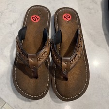 Clarks Women's Thong FENNER NERICE 26125111 Honey Slip-on Flip Flop Sandal NEW