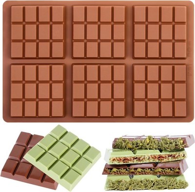 AVANA Silicone Chocolate Mould for 6 Bars Chocolate Make Yourself BPA Free