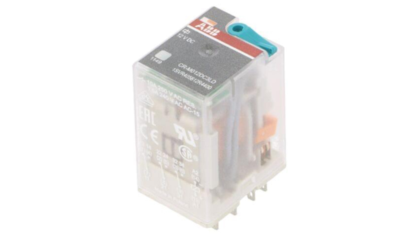 CR-M012DC3LD Electromagnetic Relay, 3PDT, Coil Voltage: 12VDC, 250VAC Max /T2UK