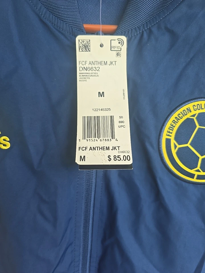 Chaqueta Himno Adidas Colombia 19/20 Talla Mediana NUEVA CON ETIQUETAS DN6632 Foto 4 de 4