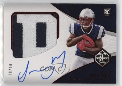 2018 Limited Ruby Spotlight 10/10 Sony Michel #147 RPA Rookie Patch Auto RC 9l4