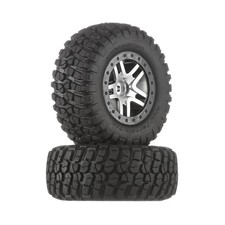 Traxxas 6873 Bf Goodrich Mud Terrain Ta Km2 Tires Pre-glued On Satin Chrome...