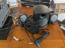 Boston Acoustics BA745 Computer 3 Piece Speakers w/ Sub  OEM Pwr Black EXC