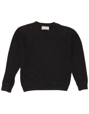 Zara Herren Sweatshirt Pullover Small Schwarz Gefleckt EA06