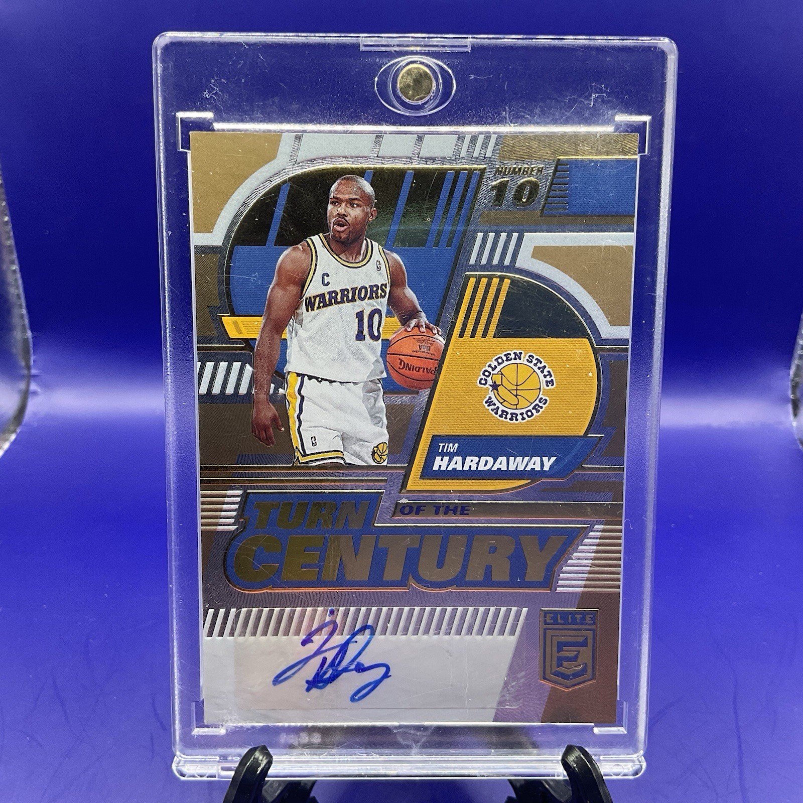 2022-23 Panini Donruss Elite Tim Hardaway Turn Of The Century Auto GOLD /10 G.S.