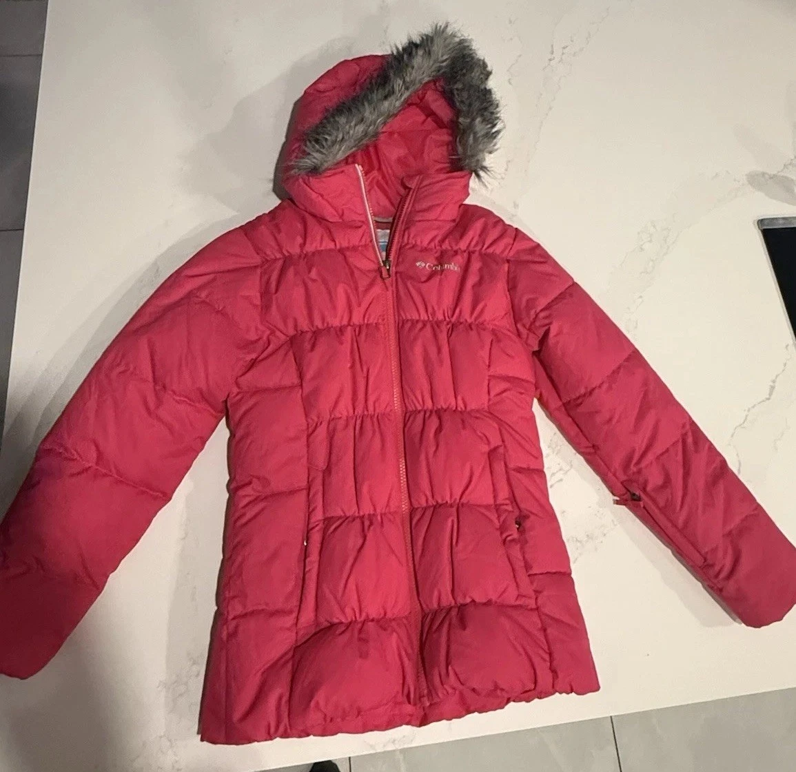 Columbia Girls Cold Weather Ski/ Snow Jacket In Pink Size M