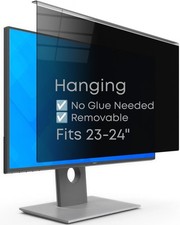 Hanging Privacy Screen Protector for Monitor Fits 23-24 Inch Frame... Fast Ship