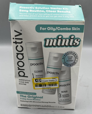 Proactiv Solution 3-Step Acne Treatment 30 Day Starter NEW Open Box EXP. 8/2026