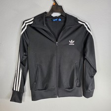 Adidas Originals 3  Stripes Track Jacket   Womens Large   Black   Zip Front