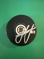 Hampus Lindholm Signed Bruins Puck With JSA Cert!