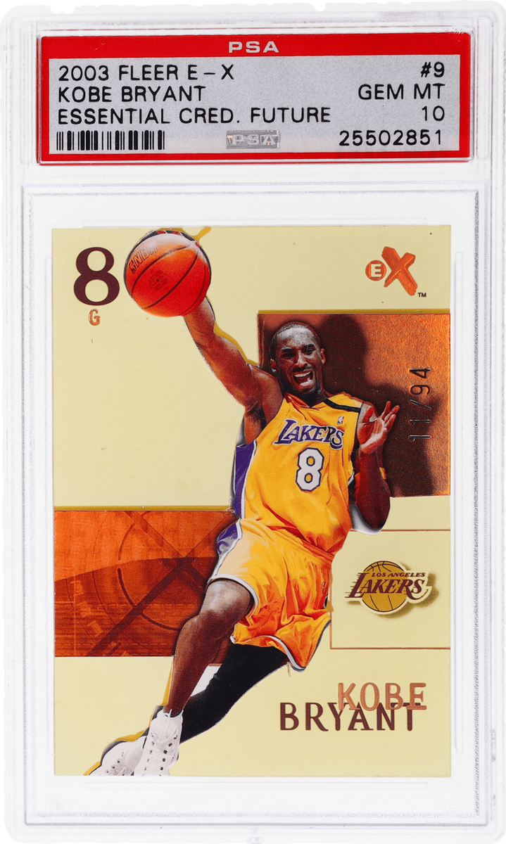2003 Fleer E-X Kobe Bryant Essential Credentials Future #9 /94 PSA