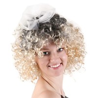 80Er-Jahre-Popstar-PerüCke – Blondes Lockiges Diva-ZubehöR, Kurze Pixie-PerüC...