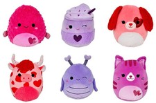 Set 6 Squishmallows 2026 Valentine Squad A Cow Cat Dog 5" Mini Plush Doll