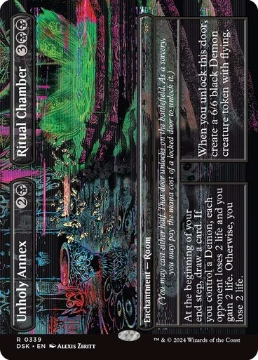 MTG - Unholy Annex / Ritual Chamber - Borderless - Duskmourn - Magic - Image 2 of 2