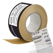 40 Grit PSA Longboard Sandpaper, 2-3/4" Continuous 10 Yard Roll - Self Adhesive