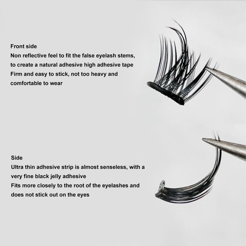 Self Sticking Lashes Strips Eyelashes Adhesive Strips 8 Sheets For Make Up - Picture 23 of 24