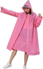 679.  Pink Waterproof Lightweight Fold Parker. Rucksack-Cover Rain Mac Stay Dry