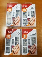 4 Pack: KISS 100 Full-Cover Nails Kit Short Length Short Square (0195) W4C
