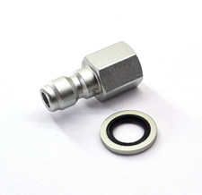 Pressure Jet Washer Quick Release Mini 11.6mm x 1/4 BSP Coupling + Bonded Washer