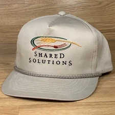 Vintage Philip Morris Tobacco Shared Solutions Snapback Rope Trucker Hat Cap