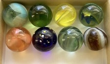 Vintage Lot of 8 Old Marbles from an Estate