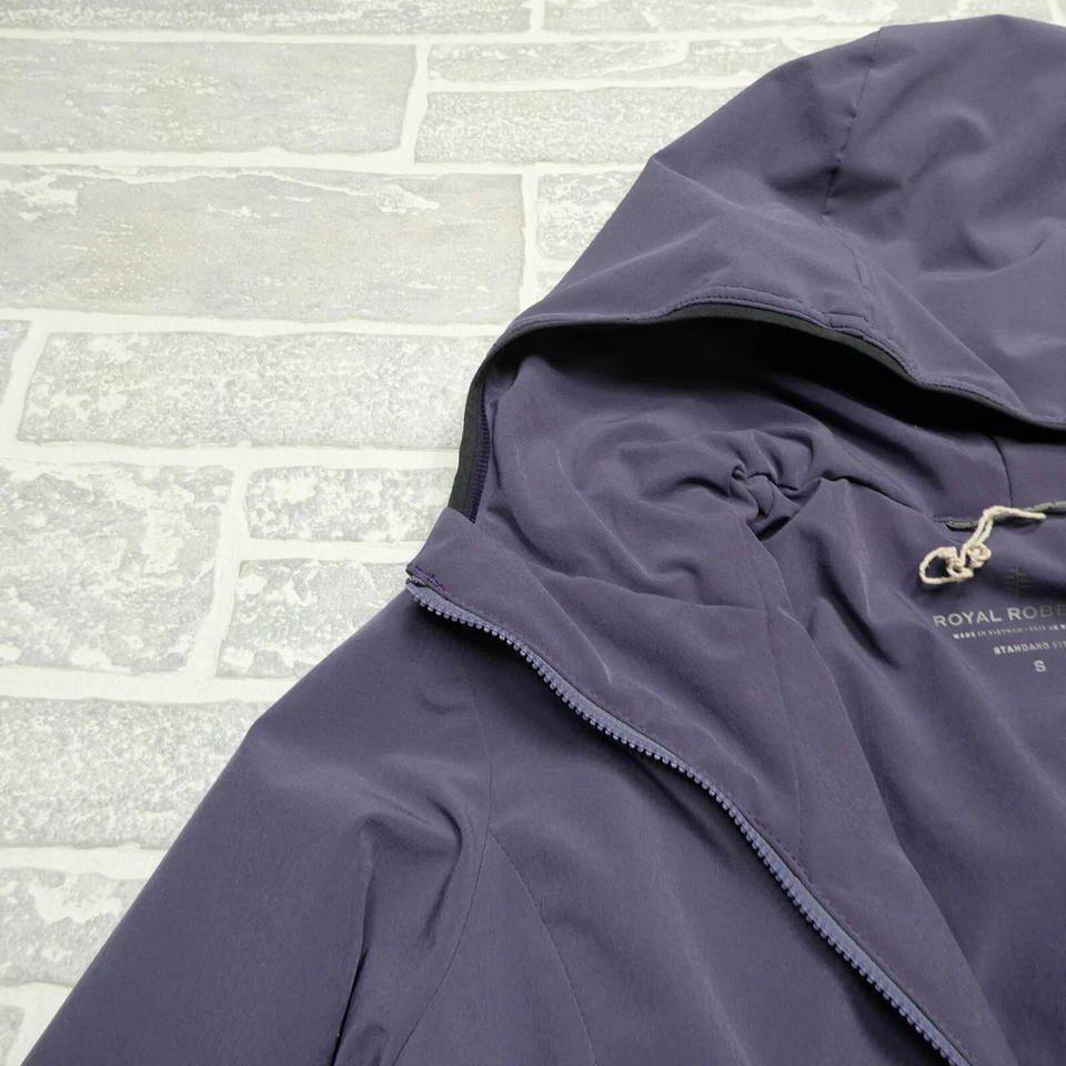 Chaqueta con capucha Royal Robbins para mujer talla pequeña púrpura cremallera completa tecnología elástica Foto 4 de 4