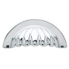Manor® Polished Chrome Solid Brass Cup Drawer Cupboard Cabinet Door Pull Handle