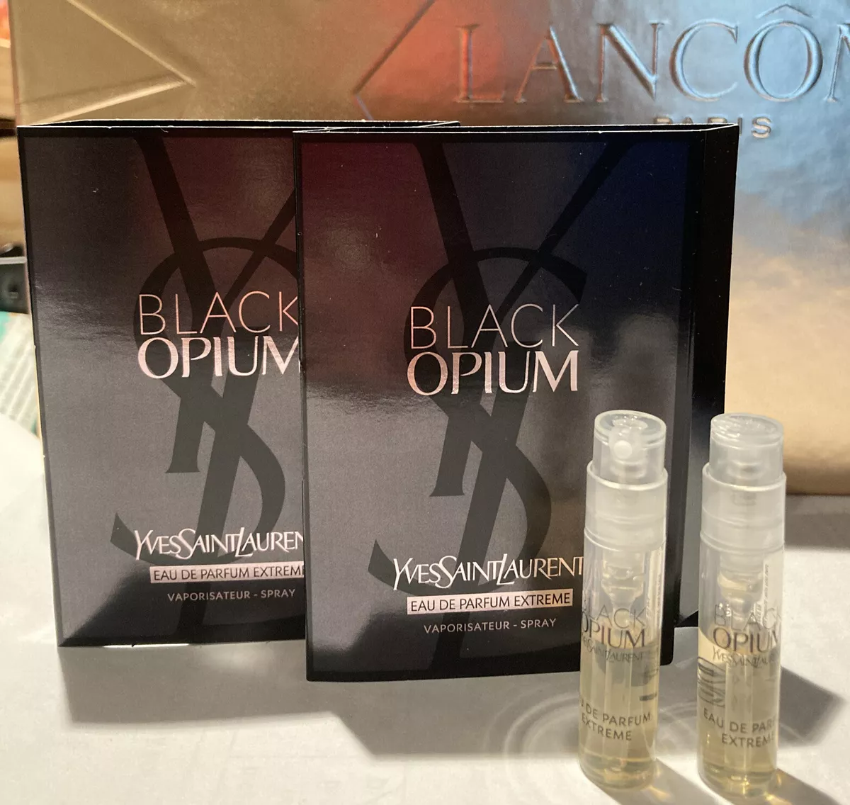 New YSL Black Opium Eau De Parfum Extreme Travel Size 1.2mlx2