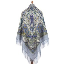 Pawlow Posad/Pavlovo Posad Schal-Tuch Folklore 146x146 Wolle 1811-1