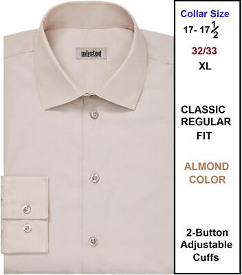 kenneth cole unlisted dress shirts Kenneth Cole Unlisted Mens Dress Shirt Big and Tall Solid 22 Neck 34-35  Sleeve Medium Blue
