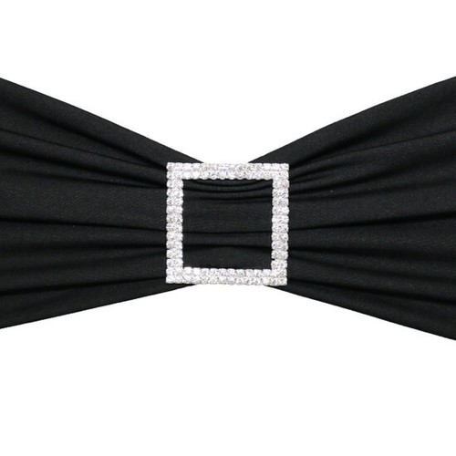 Schillernde und leuchtende Herz Strass Stuhl Schärpe Schnallen Silber, 10er Pack - Bild 7 von 10