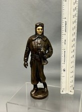 Art Deco Amelia Earhart Sculpture Aviation Feminist Bronze 5 Inches