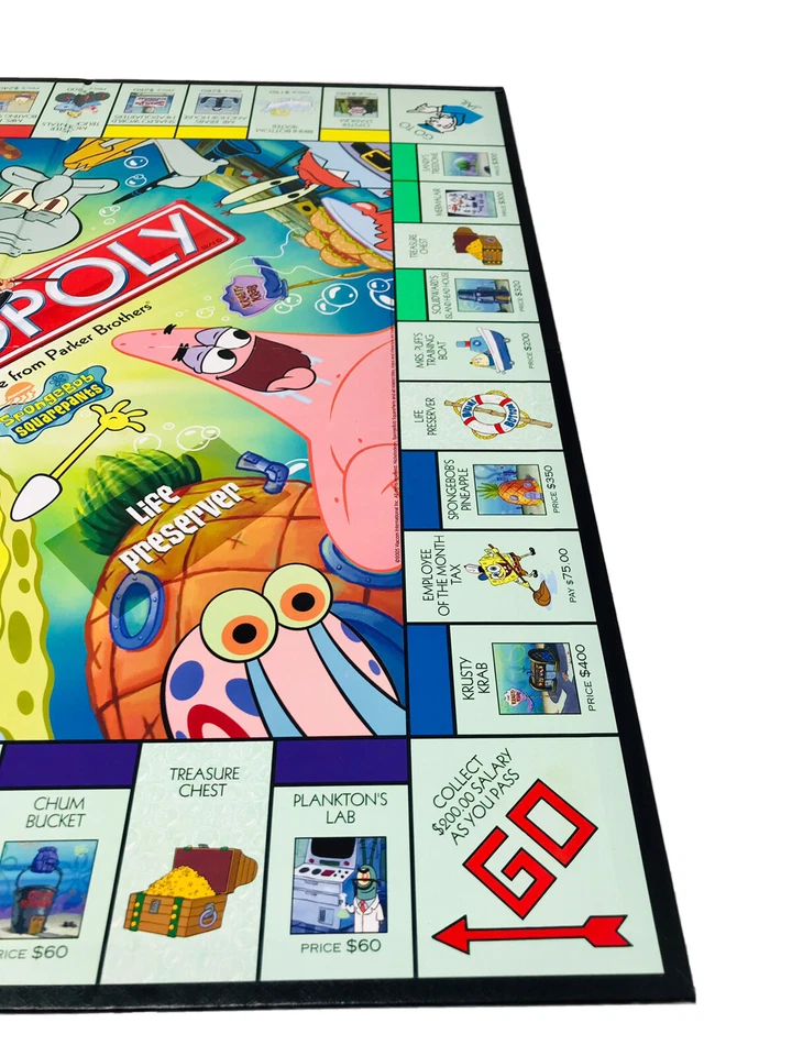SpongeBob SquarePants Monopoly GAME BOARD 2005 Replacement Pieces - Image 3 of 4