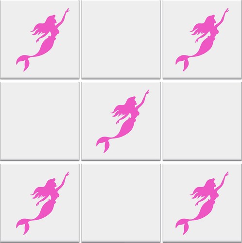 Tile Stickers MERMAID Nautical Bathroom Vinyl Decal Wall Transfers *2 SIZES* - Picture 12 of 22
