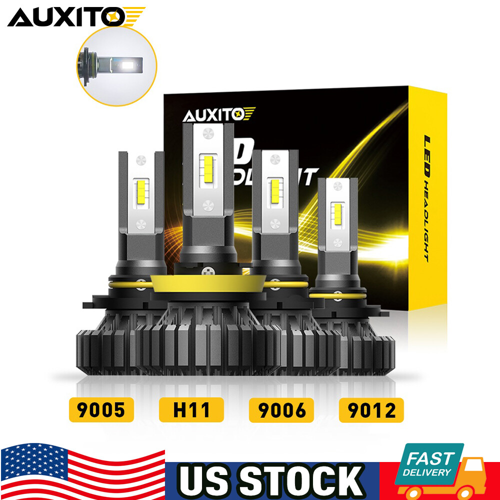 AUXITO H4 H11 9005 9012 9006 H7 LED Headlight Bulb 6500K White High Low Beam Fog Light