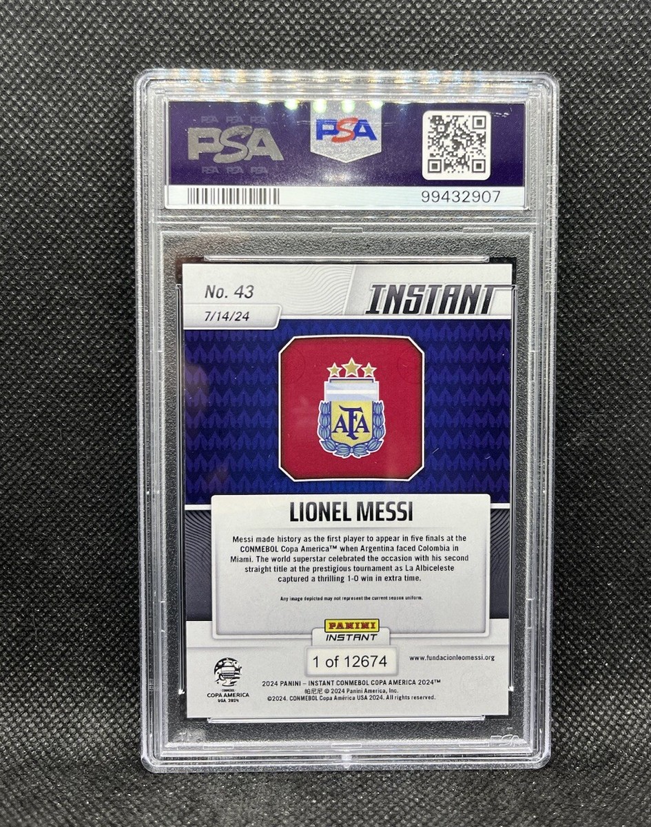 LIONEL MESSI PSA 10 Another Final 2024 Panini Instant Copa America