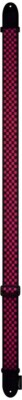 Perri's 2'' Wide Double Sided Pink/Black Checkered  Guitar Strap -Made in Canada 