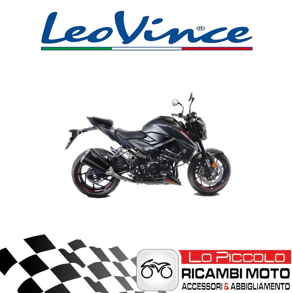 Muffler LeoVince GP DUALS Inox Black Suzuki GSR 750 2018 Approved