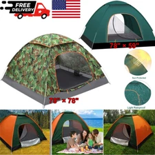 3-4 Person Pop Up Tents Waterproof Windproof Instant Tent Anti-UV Camping Hiking