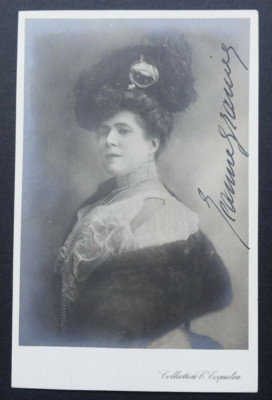 Jeanne GRANIER - WIDMUNG AUF POSTKARTE