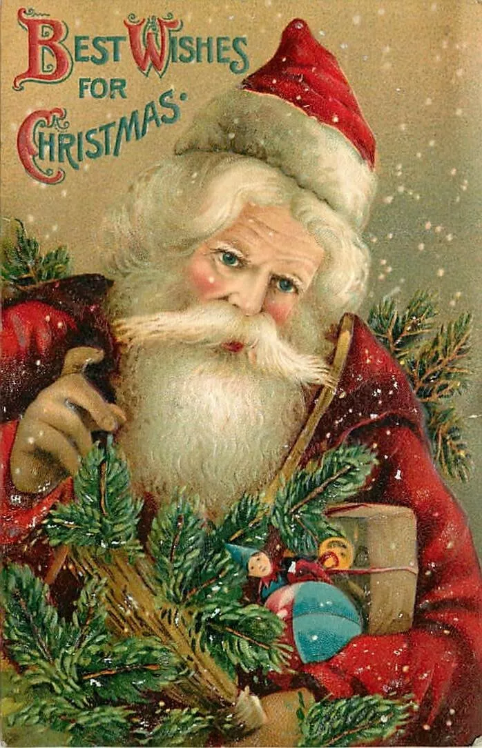 Christmas Santas Postcards, series 1